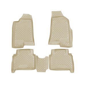 HUMMER H3 Floor Mats - Omac - Rubber TPE - Beige - 2006-2010